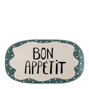 Bloomingville Soline serveringsfat 40x25 cm Bon Appétit