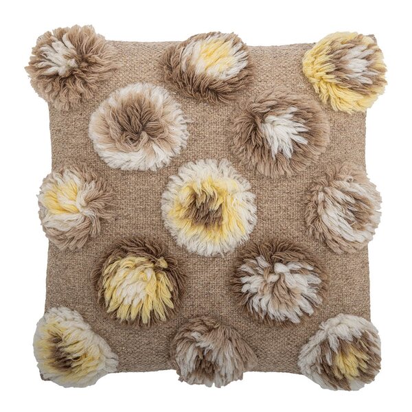 Bloomingville Somma pyntepute ull 50x50 cm brun/gul