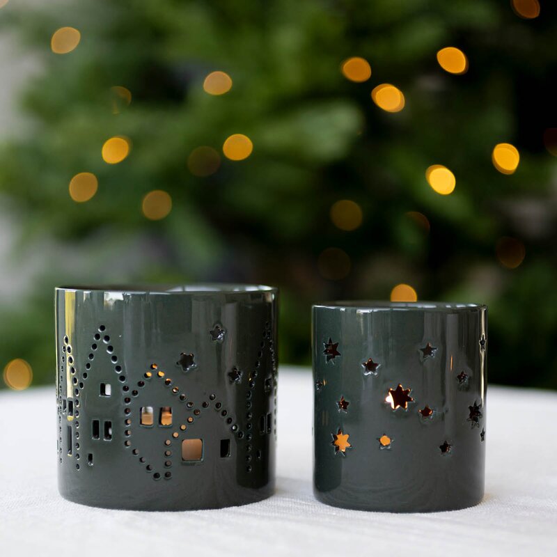 Sögne Home Telysholder liten 6 cm stjerne grønn