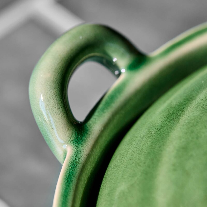 House Doctor Diva krukke med lokk 20x16,5x9,5 cm grønn