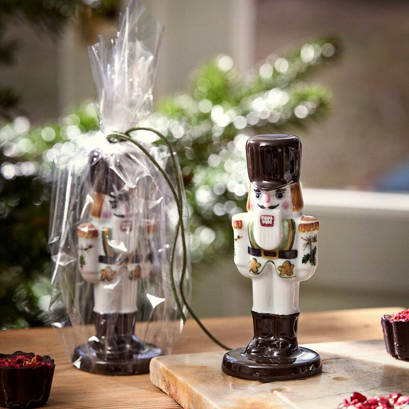 Kähler Hammershøi Christmas nøtteknekker 8 cm hvit m/dekor