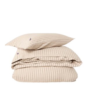 Lexington Sengesett 140x220 cm bomullsflanell smalstripet beige/brown