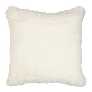 Natures collection A/S Pute new zealand saueskinn kort ull 40x40 cm white