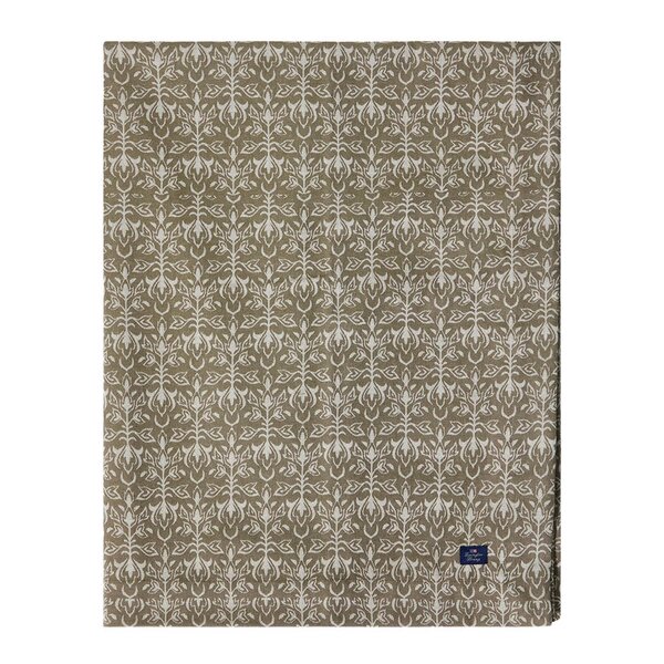 Lexington Jacquard duk 150x350 cm ornament beige/mørk oliven