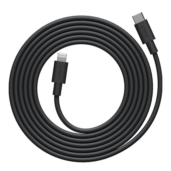 Avolt Cable 1 USB-C til Lightning kabel 2 m Stockholm Black