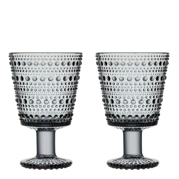 iittala Kastehelmi glass 26 cl 2 stk grå