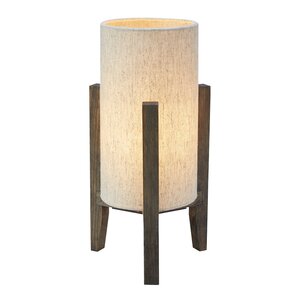 Markslöjd Eruca bordlampe 34 cm brunbeiset/beige tekstil