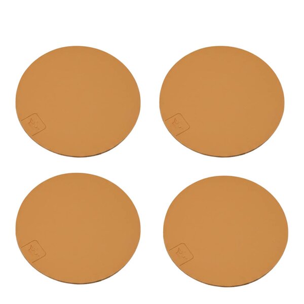 Nordan Home Glassbrikke i skinn 12,5 cm 4 stk lys brun