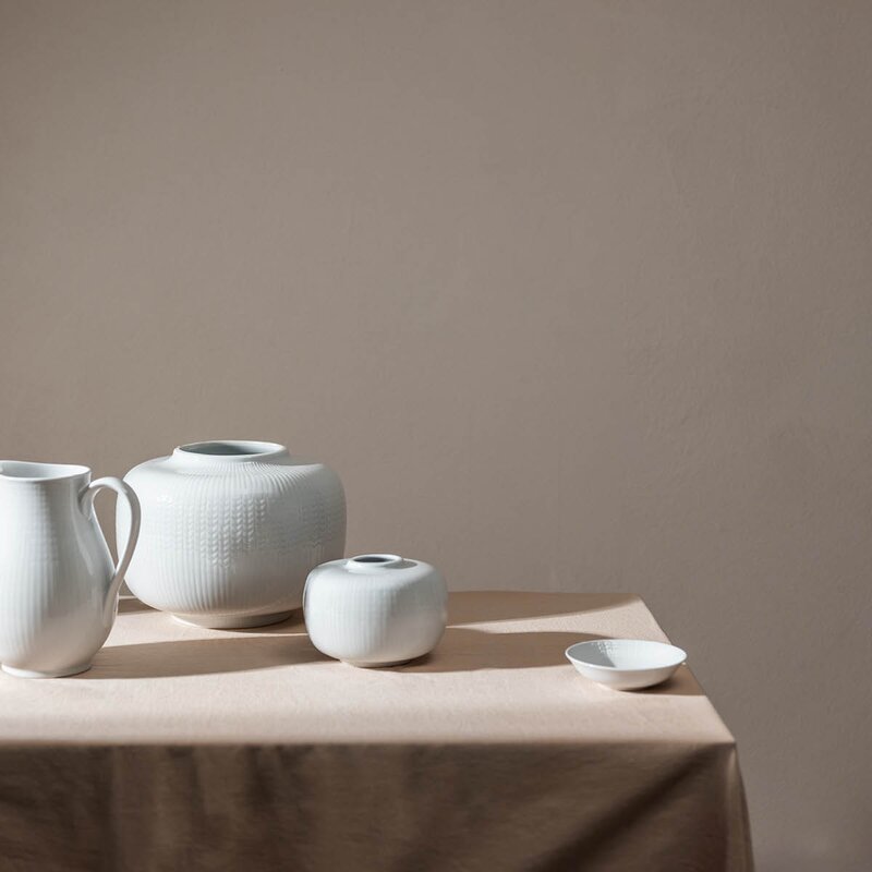 Rörstrand Swedish Grace vase 13x9 cm snø/hvit