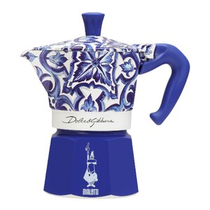 Bialetti D&G moka express 130 ml 3-kopper blå