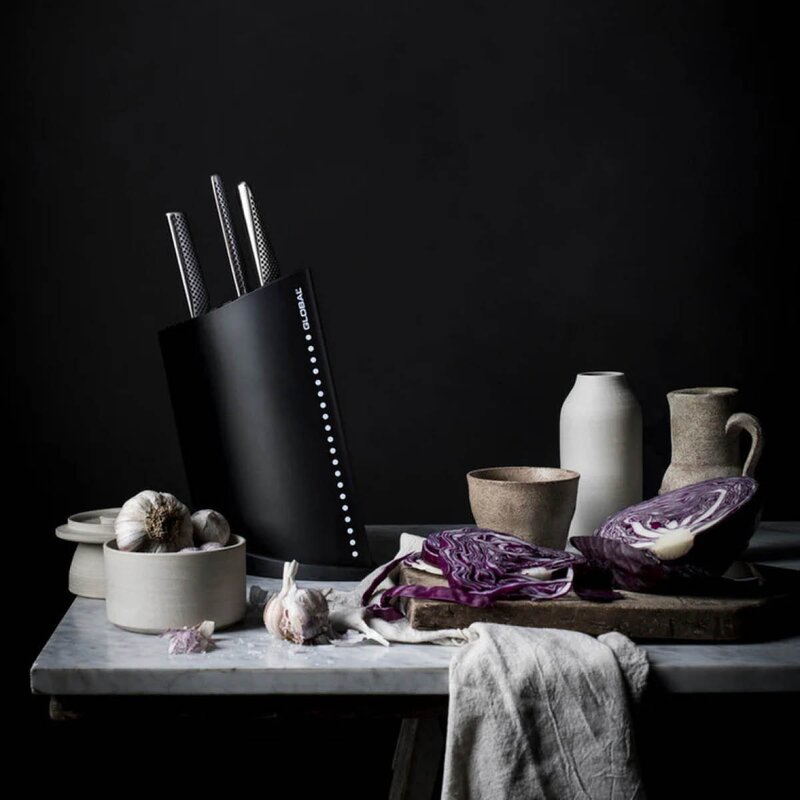 Global Knivblokk 9+1 GKB-52/CB svart