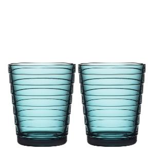 Iittala Aino Aalto glass 22 cl 2p sjøblå 