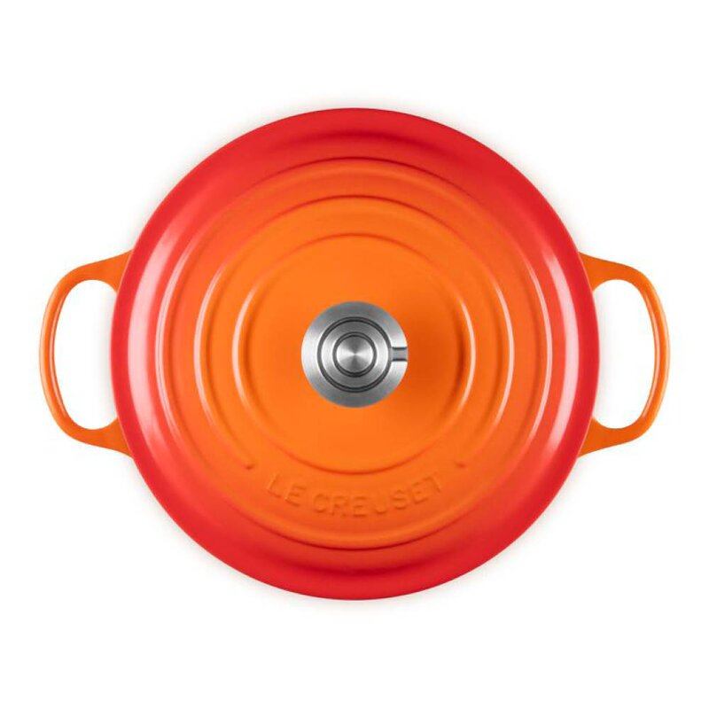Le Creuset Signature støpejernsgryte rund 5,3L 26 cm volcanic/crucible knob