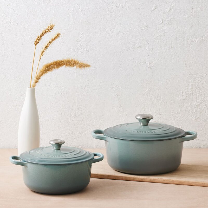 Le Creuset Signature støpejernsgryte rund 24 cm 4,2L sea salt