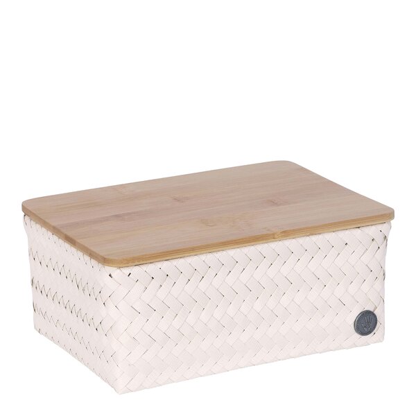 Handed By Top Fit Medium høy oppbevaringskurv m/lokk 24x18x11 cm champagne