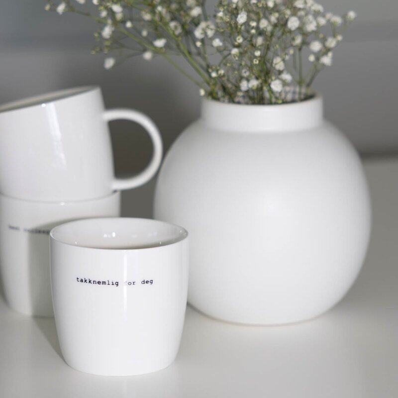 Sögne Home Krus takknemlig for deg 30 cl hvit