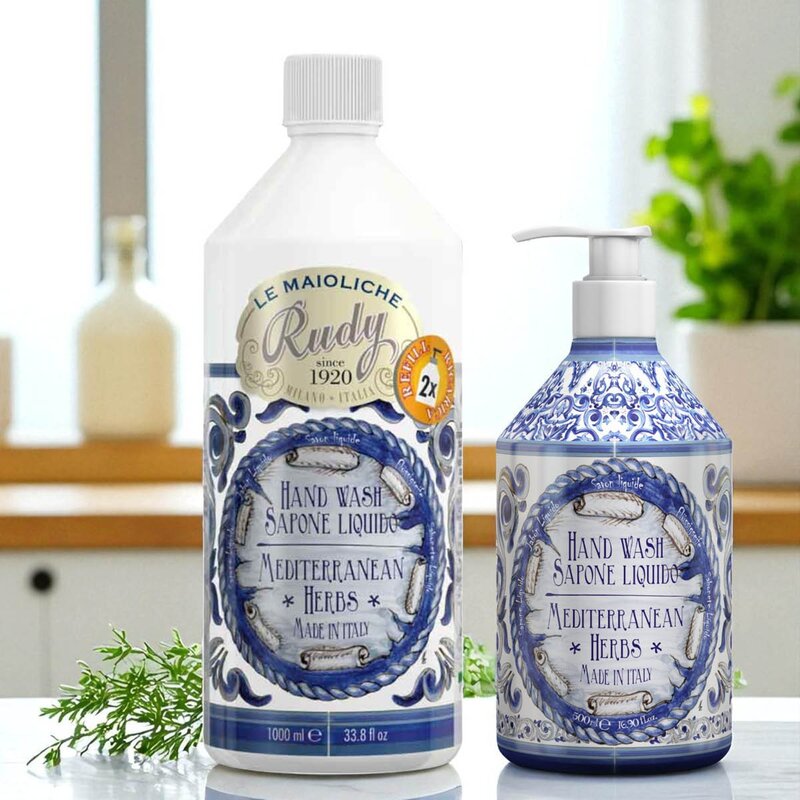 Rudy Profumi Maioliche refill håndsåpe 1L Mediterranean herbs