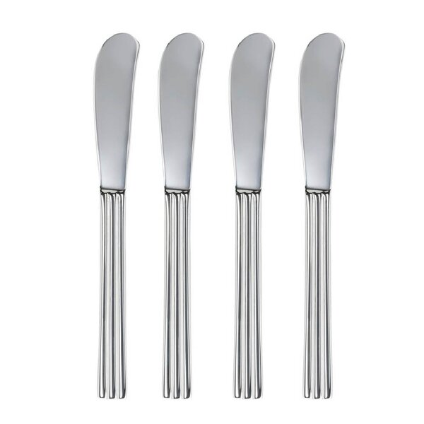 Gense Thebe smørkniv 16 cm 4 stk blankt stål