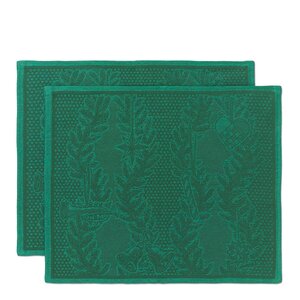 Royal Copenhagen Stjerne Riflet Jul bordbrikke 45x35cm 2 stk grønn