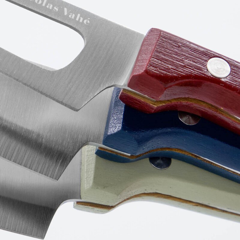 Nicolas Vahé Cheese Knives ostekniver 3 stk hvit/blå/rød