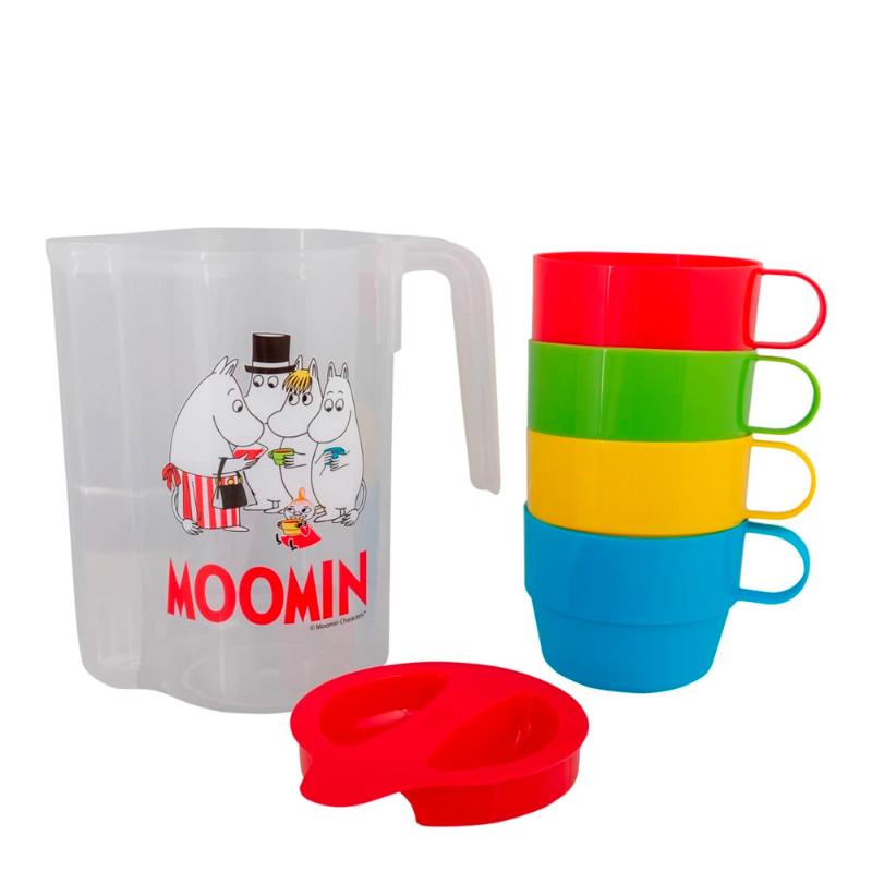 Moomin Mummi kanne med 4 kopper 1L multi