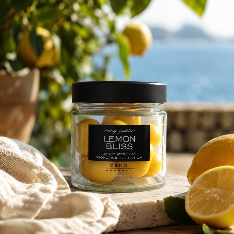 Cemo Lemon Bliss lakris med hvit sjokolade og sitron