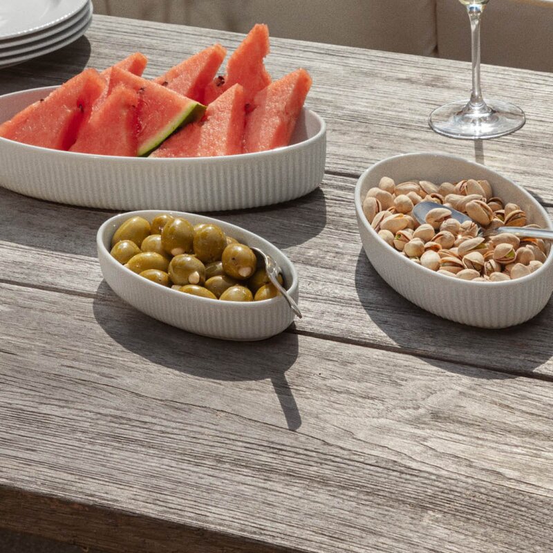 Eva Trio Legio Nova oval skål 18 cm hvit