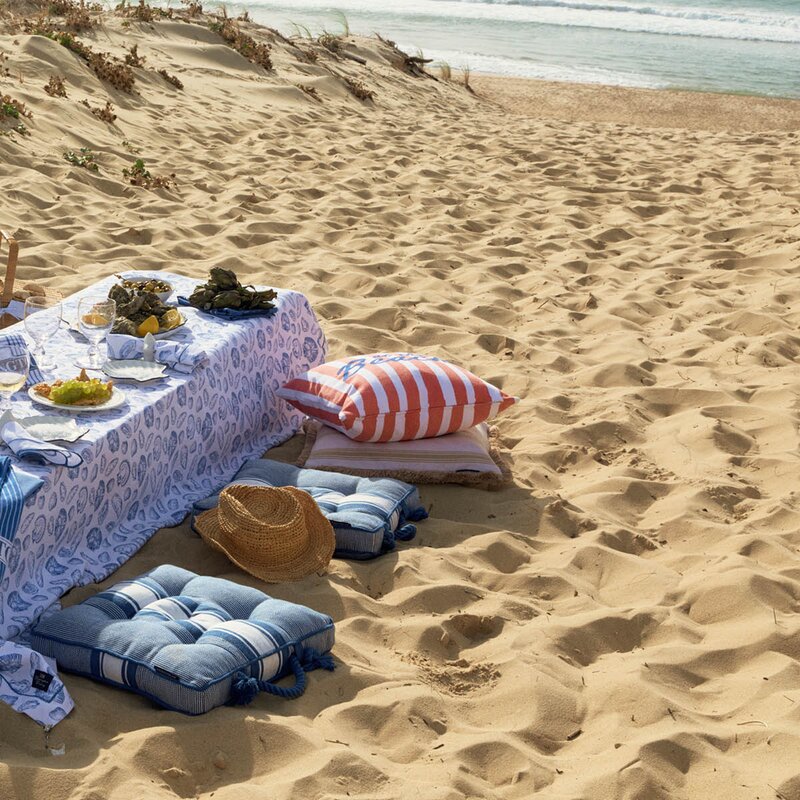 Lexington Sittepute 40x40 cm stripet blå/hvit