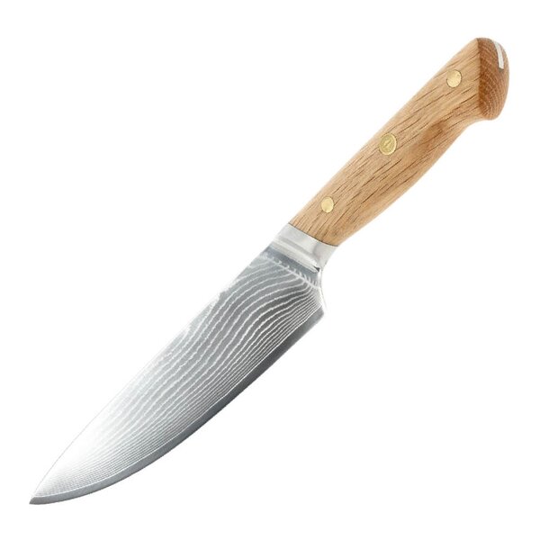 Pillivuyt Gourmet Douron tranchérkniv 33 cm damaskusstål/eik