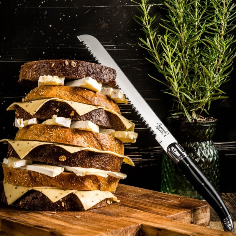Laguiole Style de Vie Brødkniv 36 cm svart