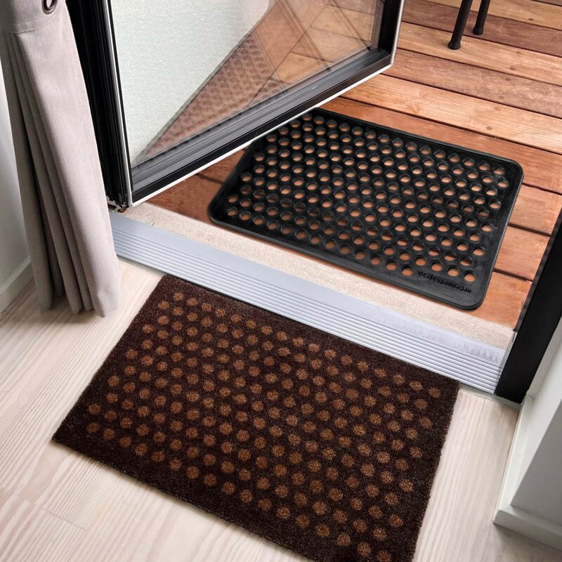 Tica Copenhagen Dot dørmatte gummi 40x60 cm svart