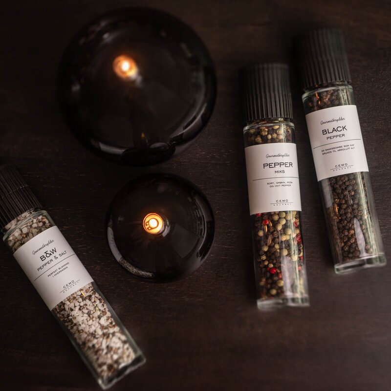 Cemo Gourmet kvern med b&w pepper og salt 