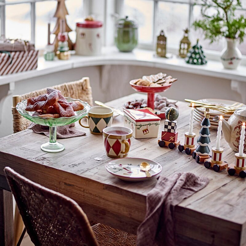 Bloomingville Yule tallerken 16 cm 2 stk julemotiv