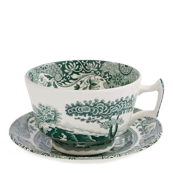 Spode Heritage Green Italian frokostkopp med skål 28 cl 