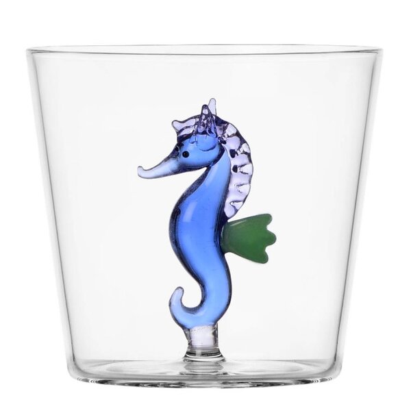 Ichendorf Milano Marine Garden vannglass 35 cl sjøhest blå
