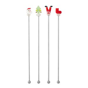 Bloomingville Misa cocktailpinner 12 cm 4 stk julemotiv