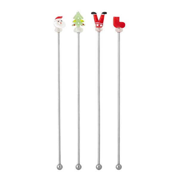 Bloomingville Misa cocktailpinner 12 cm 4 stk julemotiv