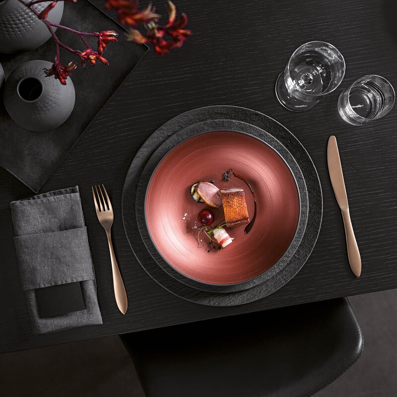 Villeroy & Boch Manufacture Rock Glow flat skål 24 cm