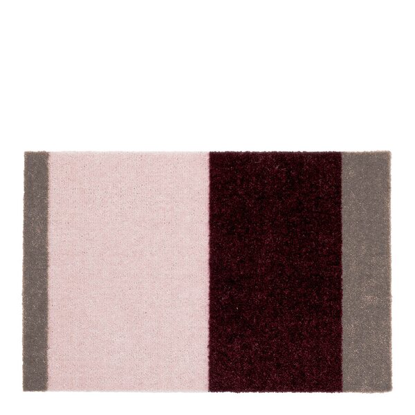 Tica Copenhagen Stripes horisontal gulvmatte 40x60 cm bordeaux/rose/sand