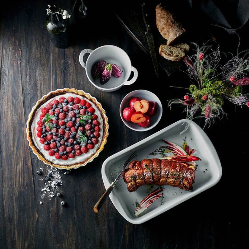 Pillivuyt Toulouse ildfast form med håndtak 11 cm 23 cl hvit