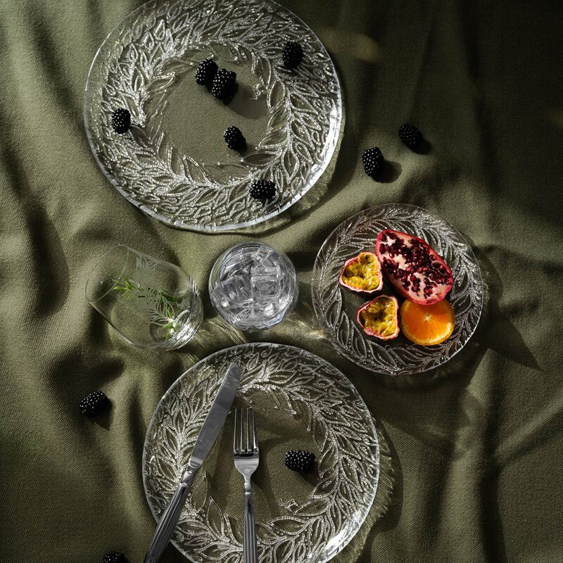 Magnor Goat tallerken i glass 28 cm klar