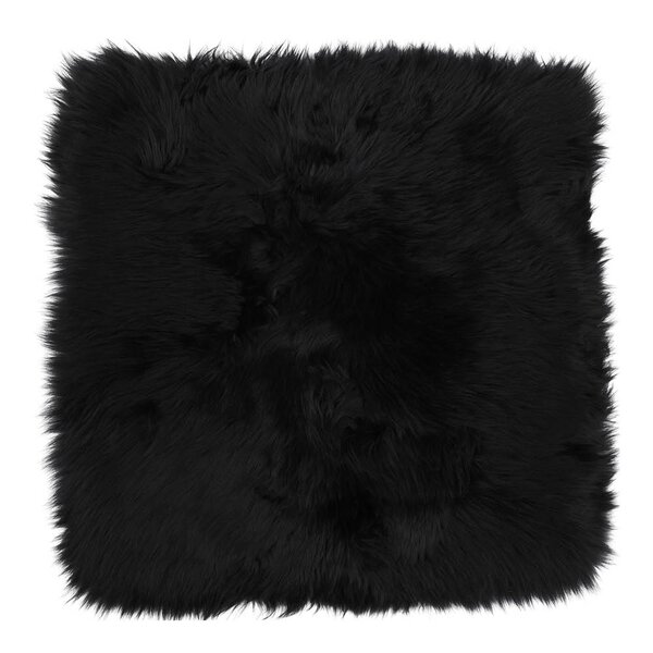 Natures collection A/S Sitteunderlag new zealand saueskinn lang ull 40x40 cm black