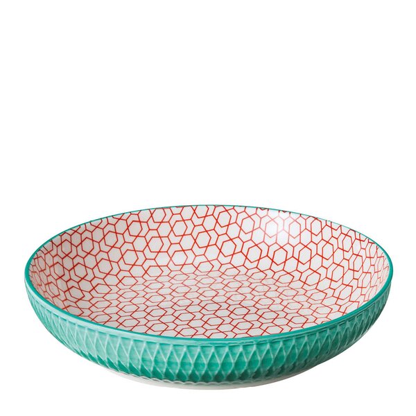 Cilio AMICI skål 75 cl 21 cm rombe turkis