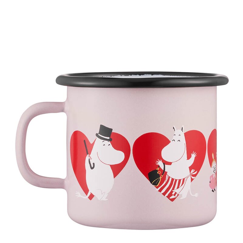 Muurla Mummikopp emalje 25 cl hjerte rød