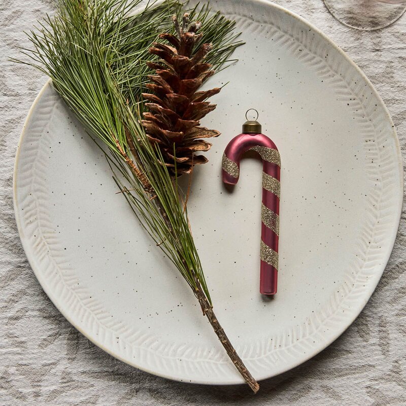 House Doctor Stick julepynt 4 stk dempet rød