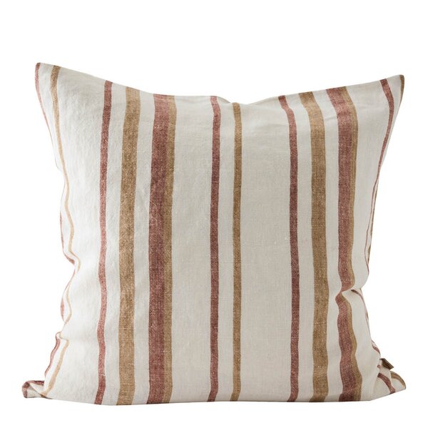 Tell Me More Luc putetrekk i lin 50x50 cm Terracotta striper
