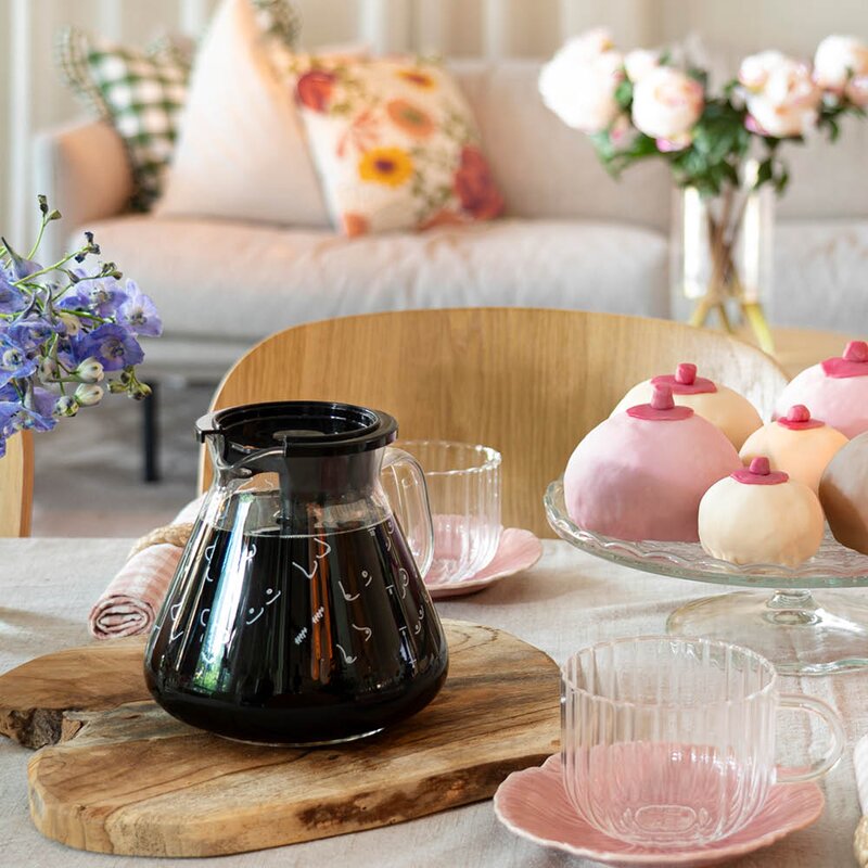 OBH Nordica Rosa sløyfe Blooming kaffetrakter 1,25L sølv/brystmøsnter