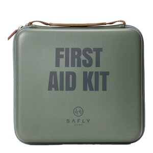 Safly Førstehjelpsskrin stor 30x28x8,5 cm mosegrønn