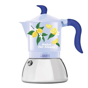 Bialetti Mercato Della Frutta espressokanne 2 kopper induksjon lys blå