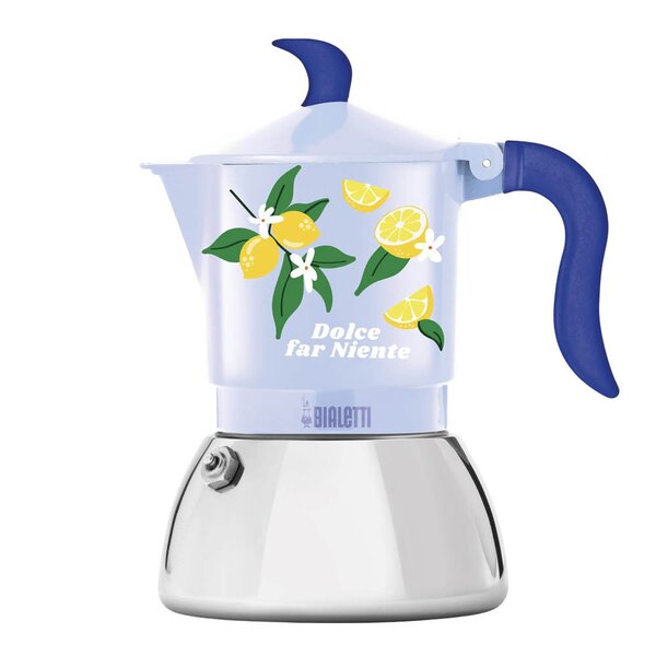 Bialetti Mercato Della Frutta espressokanne 2 kopper induksjon lys blå